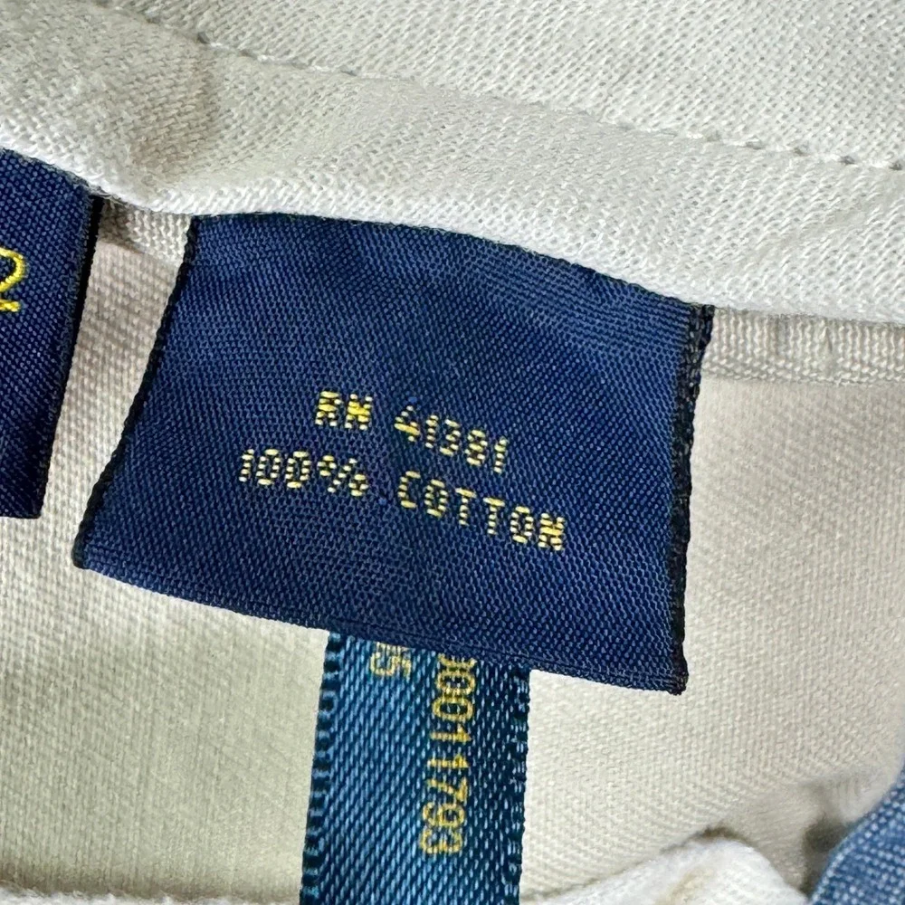 Polo Ralph Lauren Mens Chinos 34x32 Khaki Relaxed Fit Cotton Twill Casual